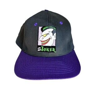 RARE Vintage 1993 JOKER Batman Embroidered Snapback Hat Cap Adjustable